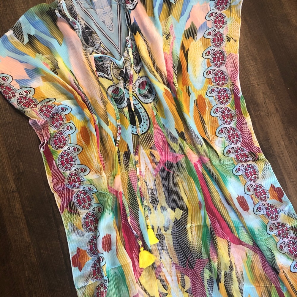 New! Gold dust Woman Boho Kaftan Kimono Gown Co… - Picture 7 of 7